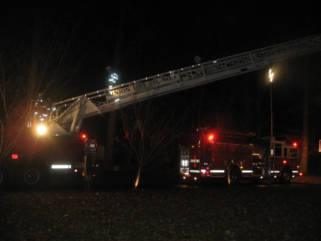 &quot;1 & 1&quot; operating at a chimney fire.